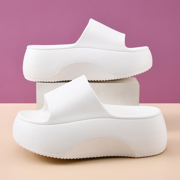 Women Elevated Platform Slip Sandals Lune London
