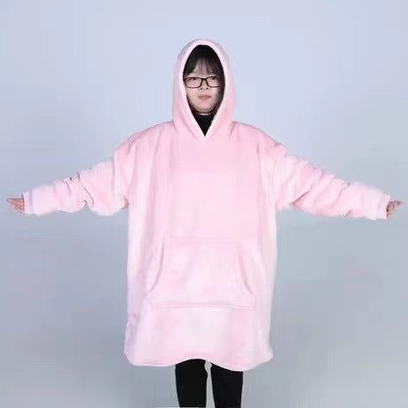 Women Large Soft Fleece Hoodie with Practical Pockets Lune London