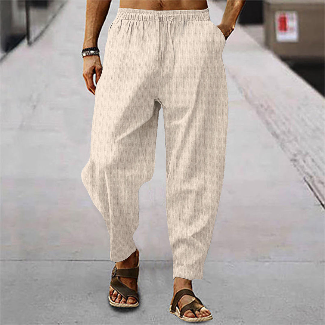 Casual fine striped trousers for men Chic and Style