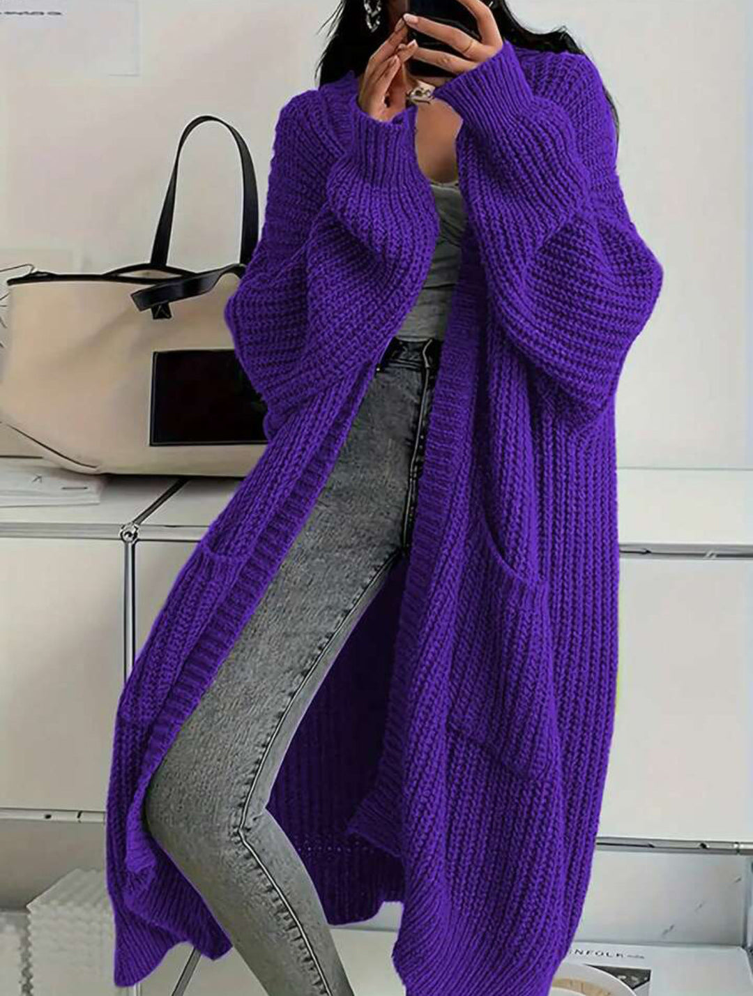Women's Oversized Knitted Coat Lune London
