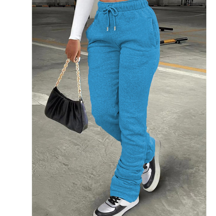 Casual jogging pants for women with an elastic waistband and side pockets Lune London