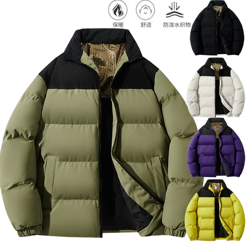 Insulated quilted jacket for men with a high collar and practical pockets Lune London