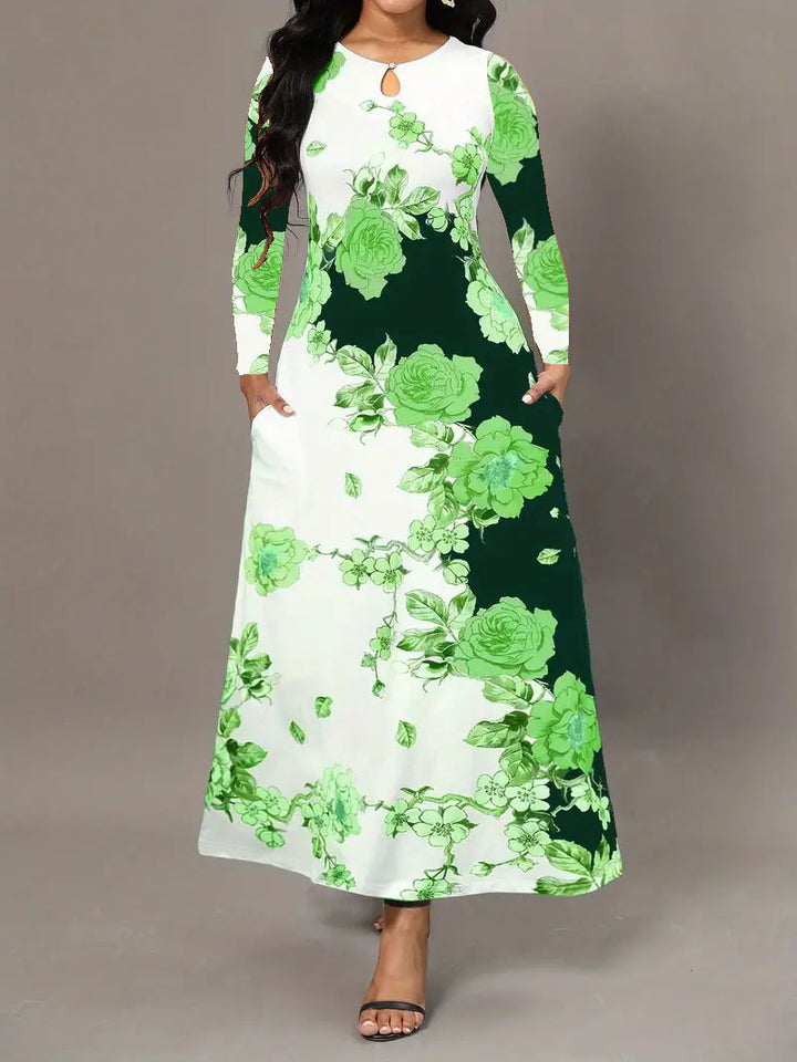Lune London Floral Print Maxi Dress for Women