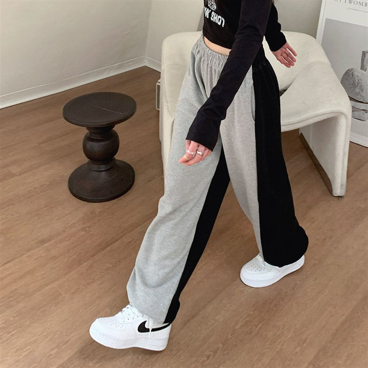 Pantalons de loisirs décontractés pour femmes avec accent de couleur sur le côté Chic & Stil