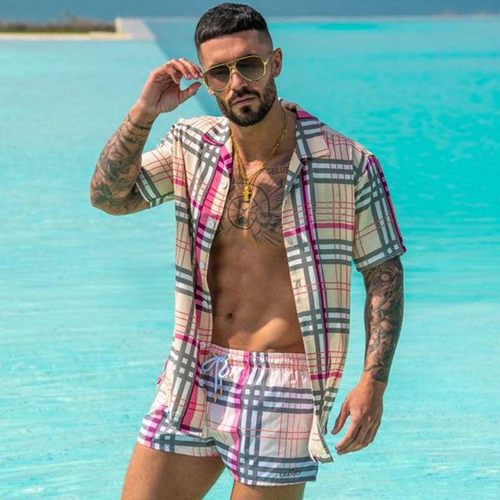 Men Elegant Short Sleeve Beach Set Lune London
