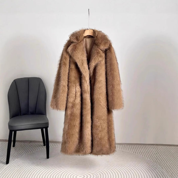Women Luxury Faux Fur Coat Lune London