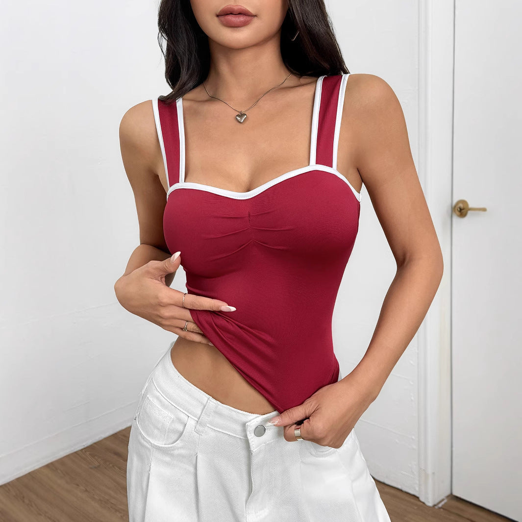 Top ajusté pour femmes avec des détails de bretelles sophistiqués Chic & Stil