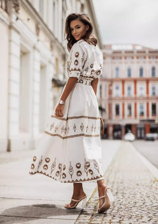 Lune London detailed embroidery bohemian maxi dress for women