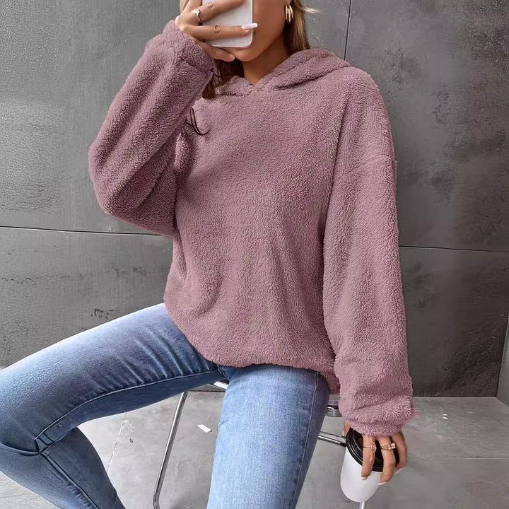 Ladies Cozy Hoodie with Peter Pan Collar Lune London