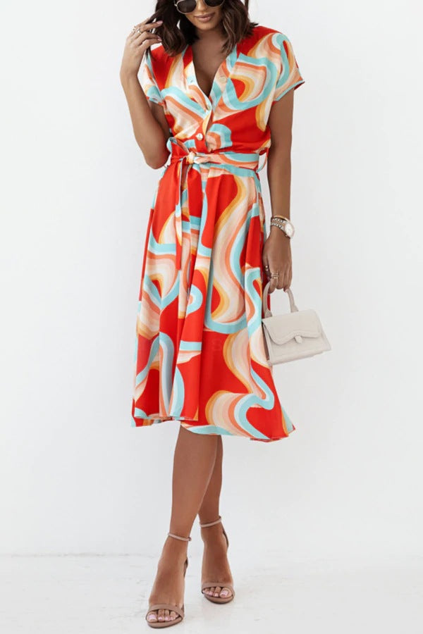A-line dress for women with button closure Lune London