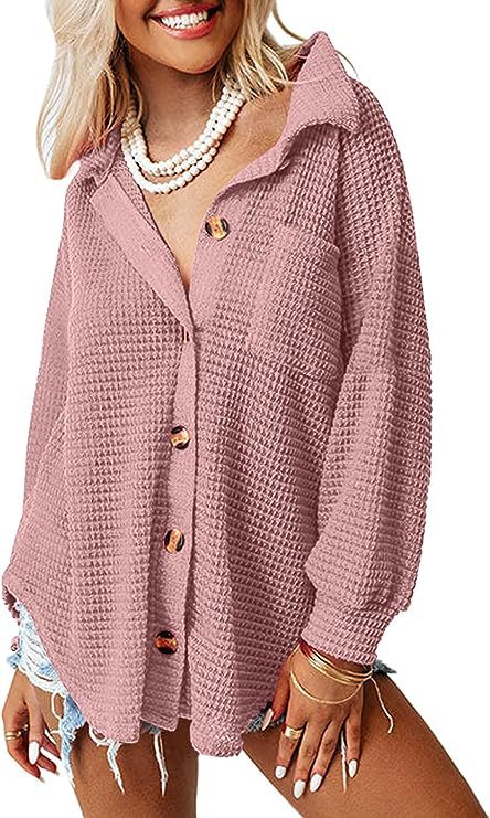 Casual button jacket for women in Waffle fabric Lune London