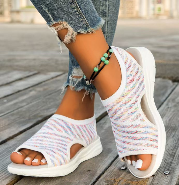 Ladies Comfortable Wedge Shoes with a Breathable Upper and a Flexible Sole Lune London