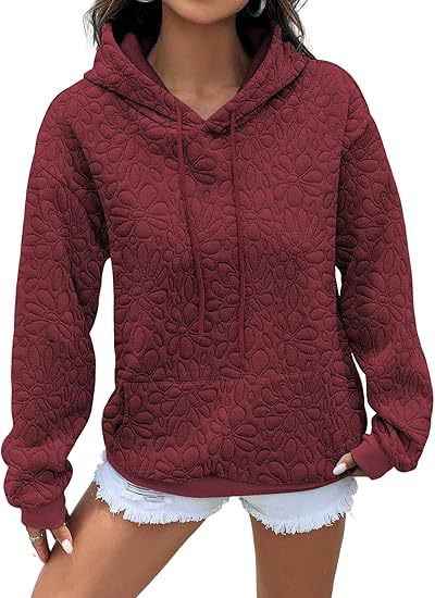 Hoodie femme avec embossage floral et coupe généreuse Chic & Stil