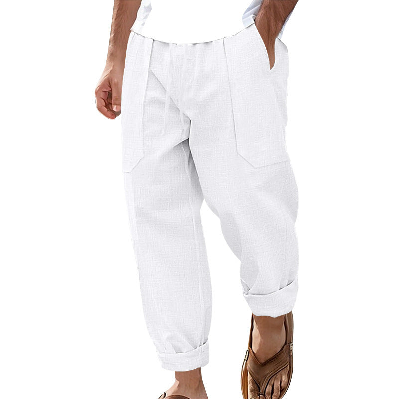 Casual cargo pants for men with side pockets and elastic waistband Lune London