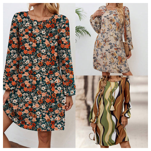Casual women's leisure dress with floral accents Lune London