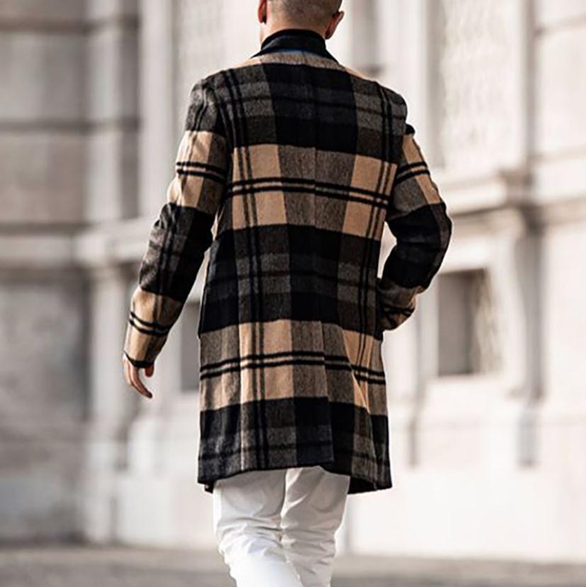 Plaid winter coat for men with warm lining Lune London