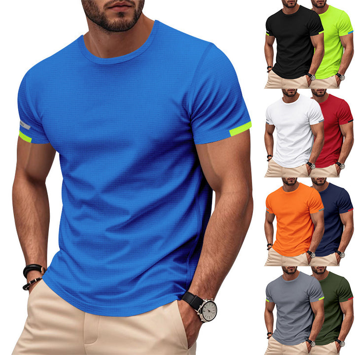 Men's sports T-shirt in breathable fabric with reflective details Lune London