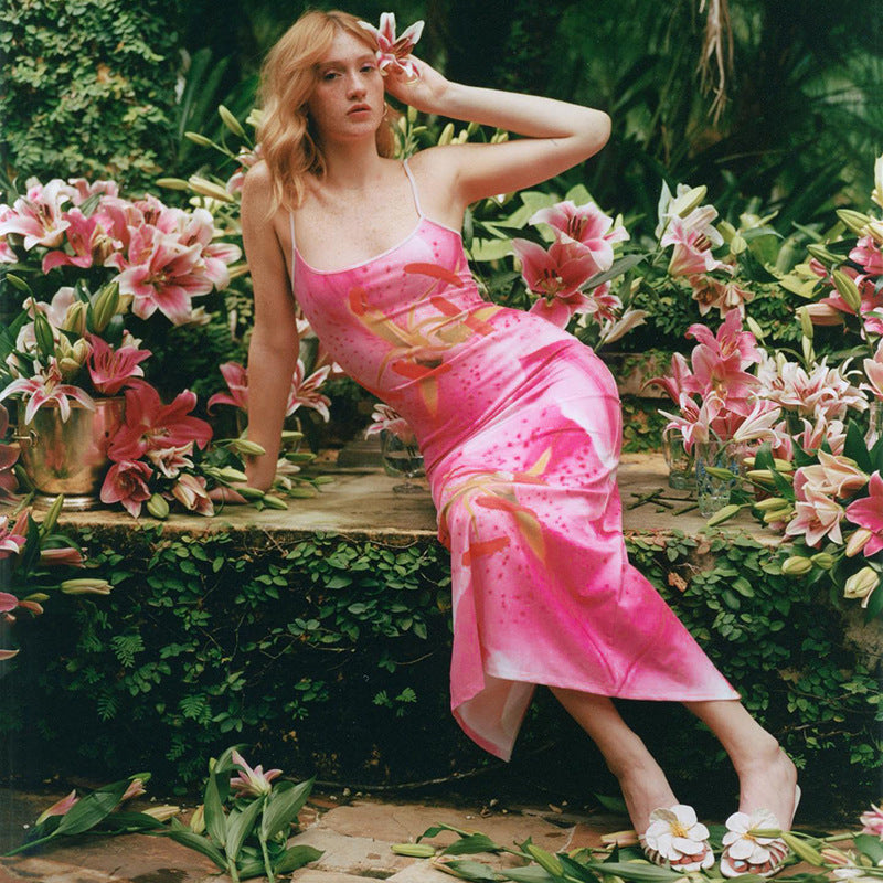 Maxi Floral Dress for Women with Adjustable Straps Lune London