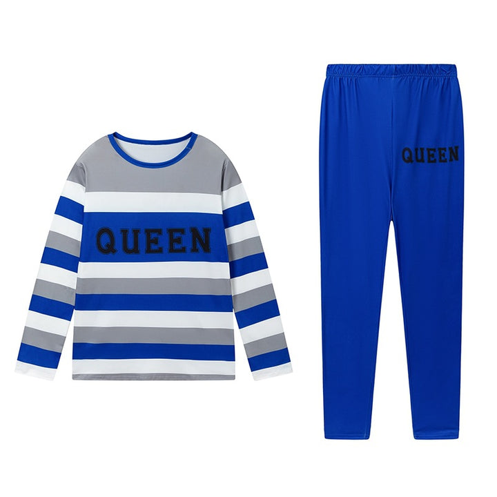 Leisure set for women with striped design and Lune London pattern