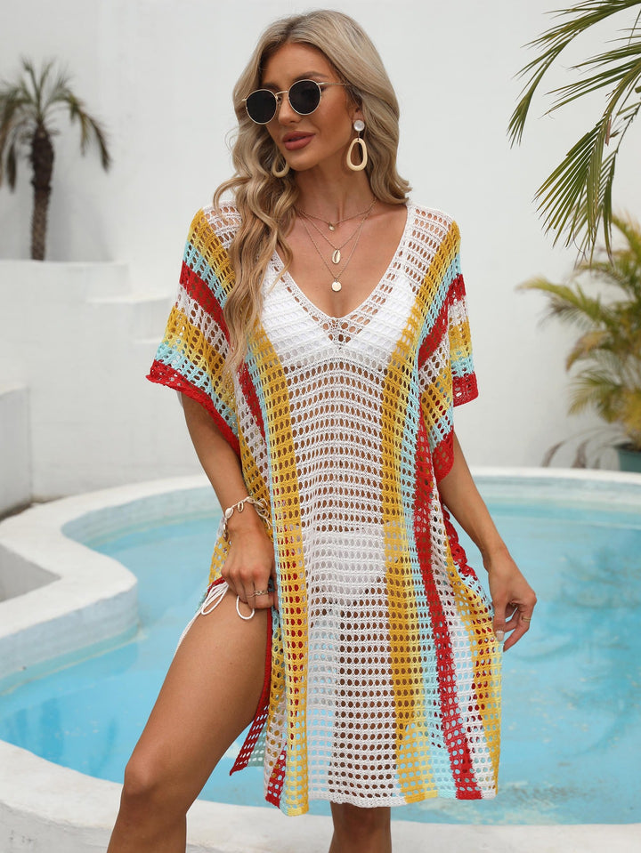 Ladies Open Mesh Beach Cover-up Dress Lune London