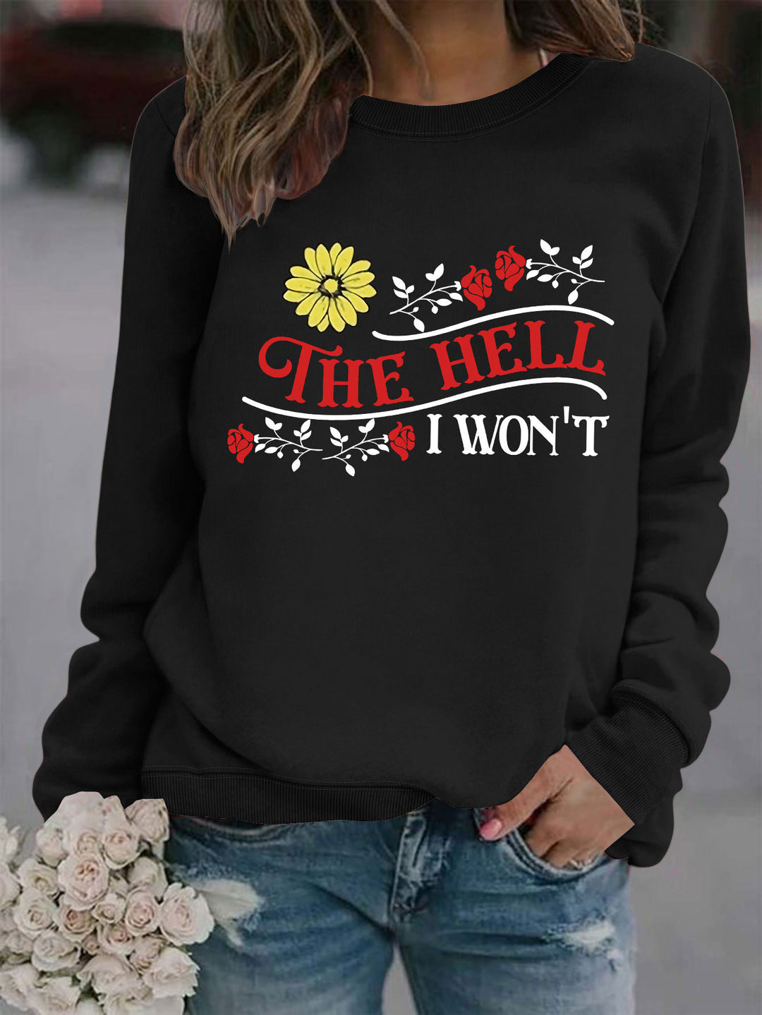 Sweatshirt pour femmes avec motif ludique et coupe confortable Chic & Stil