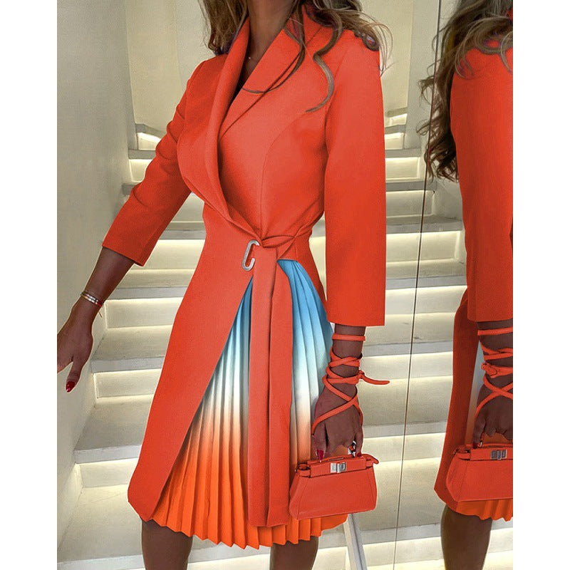 Ladies Elegant Pleated Midi Dress Lune London