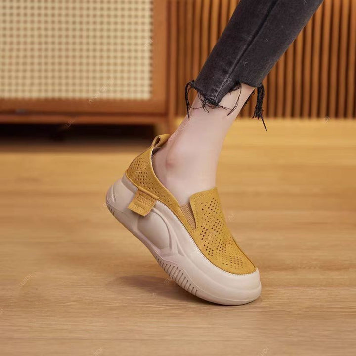 Lune London perforated slip-on sneakers for women