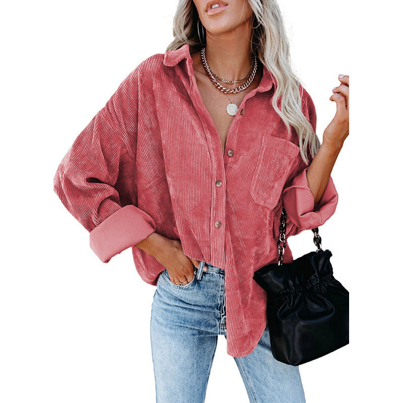 Lune London women's casual velvet blouse shirt