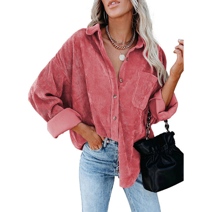 Lune London women's casual velvet blouse shirt