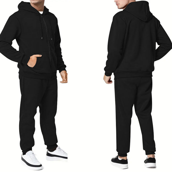 Men's sporty leisure suit with practical pockets and zipper Lune London