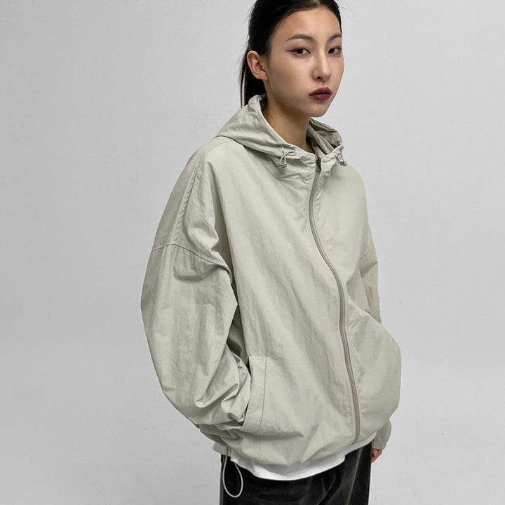 Veste de transition décontractée pour femmes avec col haut et cordon de serrage réglable Chic & Stil 1772505648