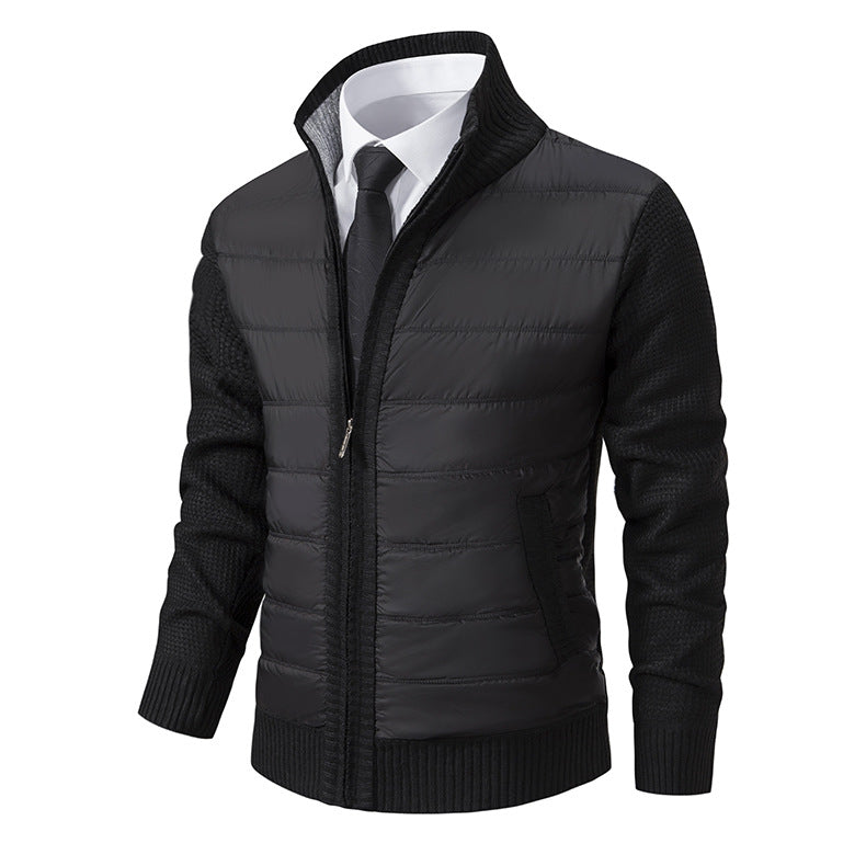 Hybrid quilted jacket for men with modern collar and elastic cuffs Lune London