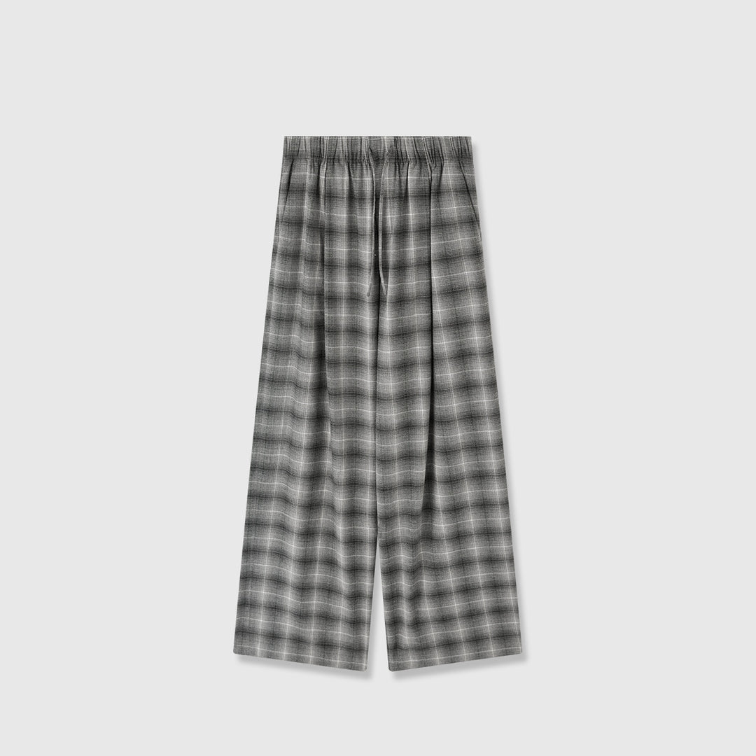 Pantalons à carreaux amples pour femmes avec taille élastique Chic & Stil
