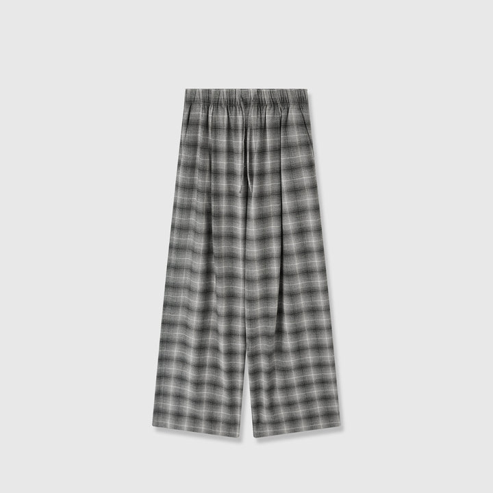 Pantalons à carreaux amples pour femmes avec taille élastique Chic & Stil