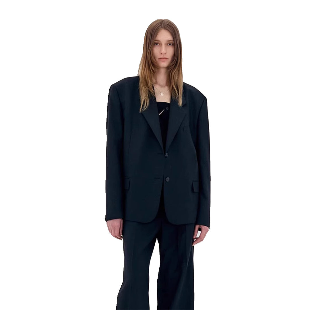 Blazer surdimensionné élégant pour femmes avec motif à carreaux subtil Chic & Stil