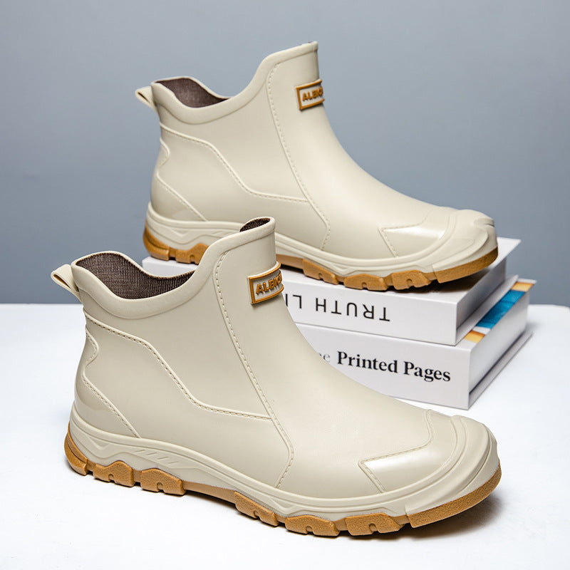 Men's Rubber Boots with Non-Slip Sole and Flexible Entry Lune London