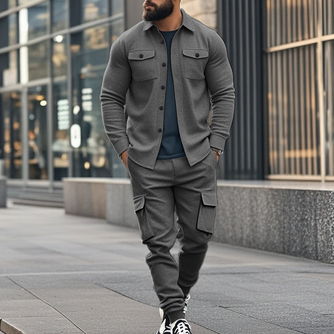 Men's cargo jogger suit with functional pockets Lune London