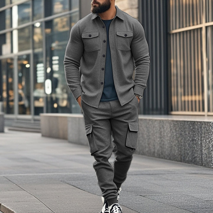 Men's cargo jogger suit with functional pockets Lune London