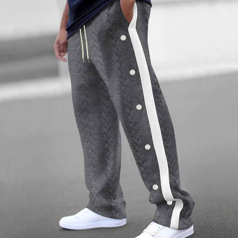 Casual jogging pants for men with snap button details Lune London