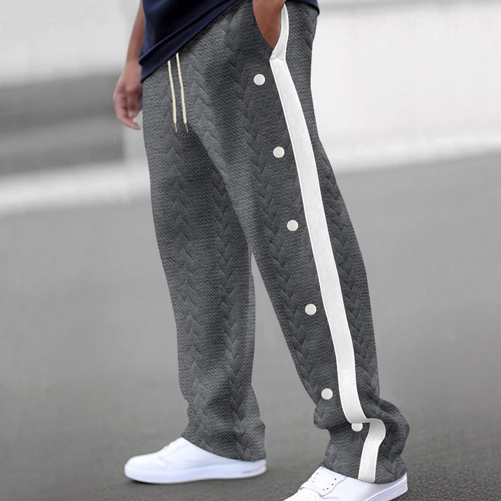 Casual jogging pants for men with snap button details Lune London
