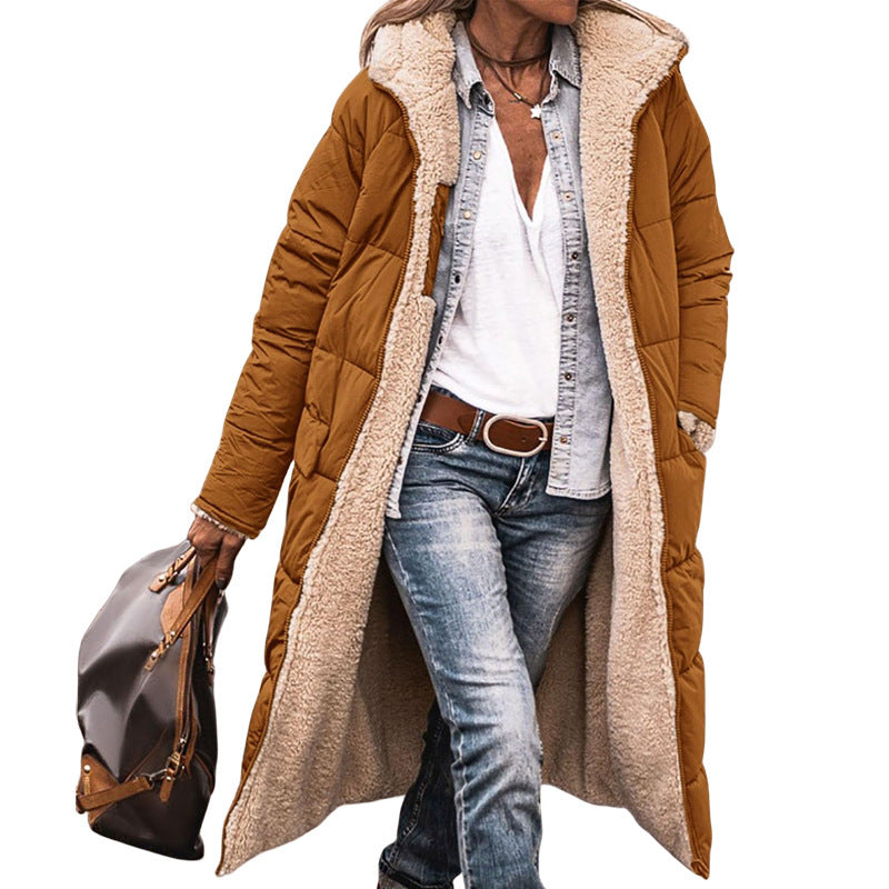 Women's Long Padded Winter Jacket with Fleece Lining Lune London