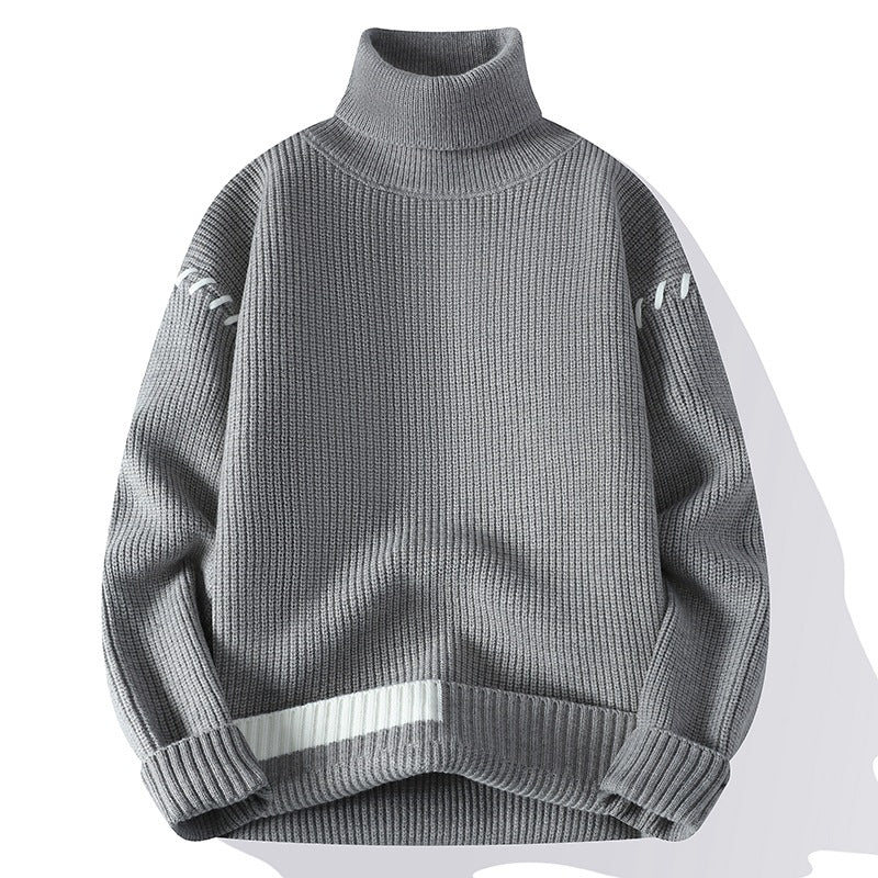 Thick turtleneck sweater for women with decorative details on the sleeves Lune London