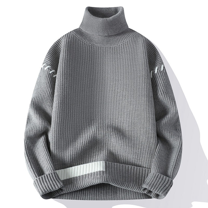 Thick turtleneck sweater for women with decorative details on the sleeves Lune London