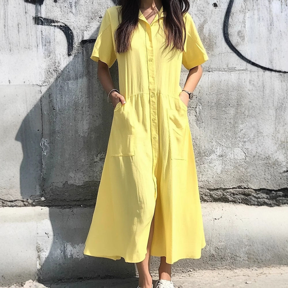 Lune London Button Midi Dress for Ladies