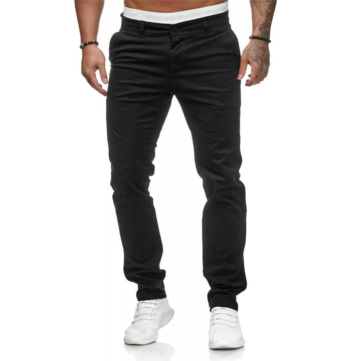 Slim fit chino pants for men with elastic waistband Lune London