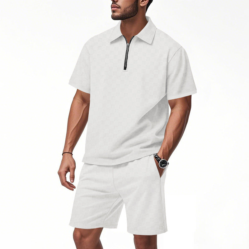 Men's Short Sleeve Sports Set with High-Quality Structured Design Lune London
