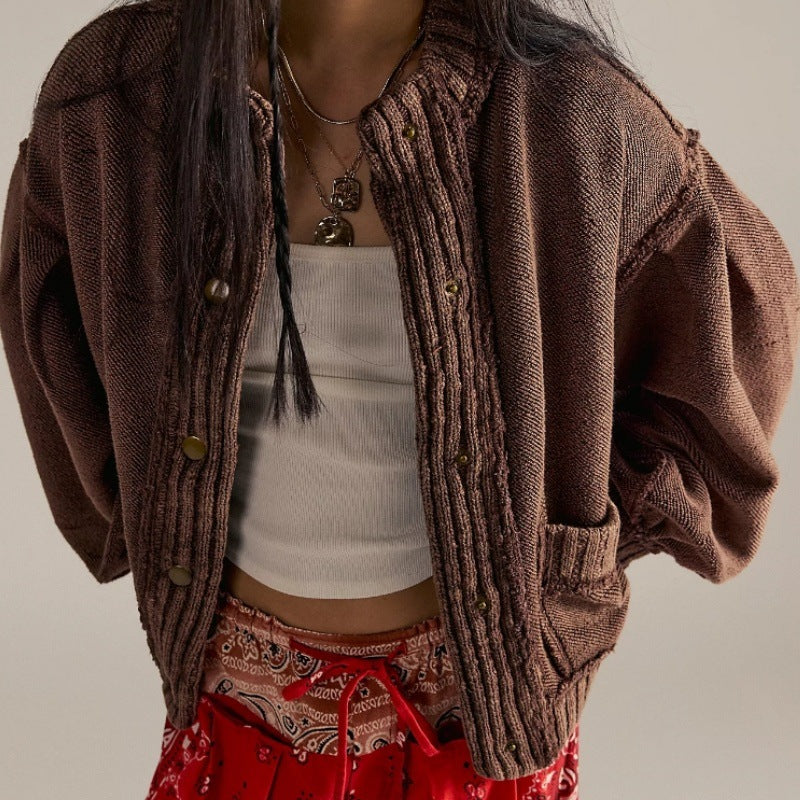 Casual knit sweater for women with voluminous sleeves Lune London