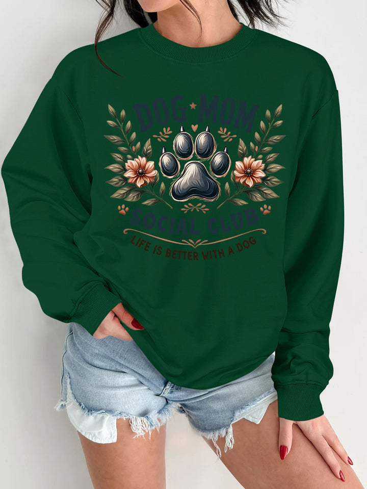 Sweatshirt pour femmes avec motif de chien tendance et impression améliorée Chic & Stil