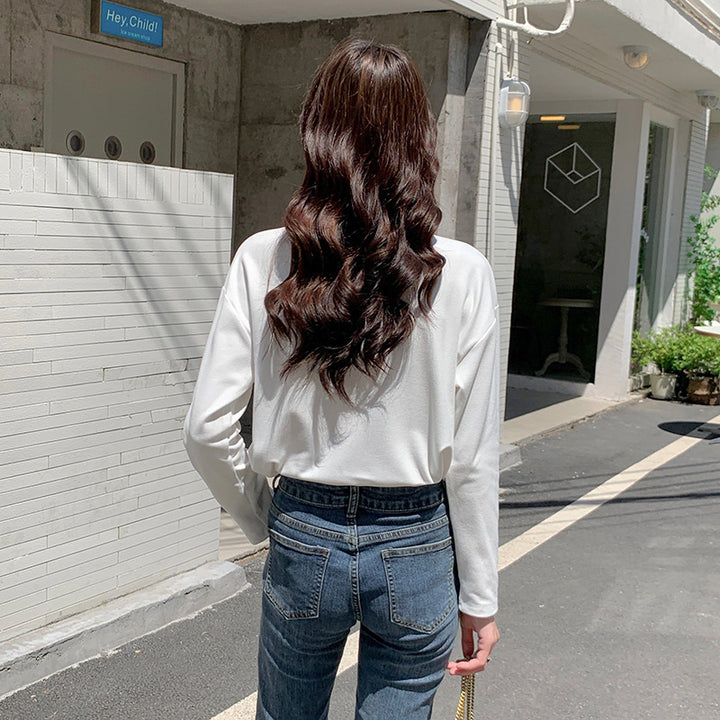 Women's Long Sleeve Shirt with Elegant Stand Collar Chic & Stil