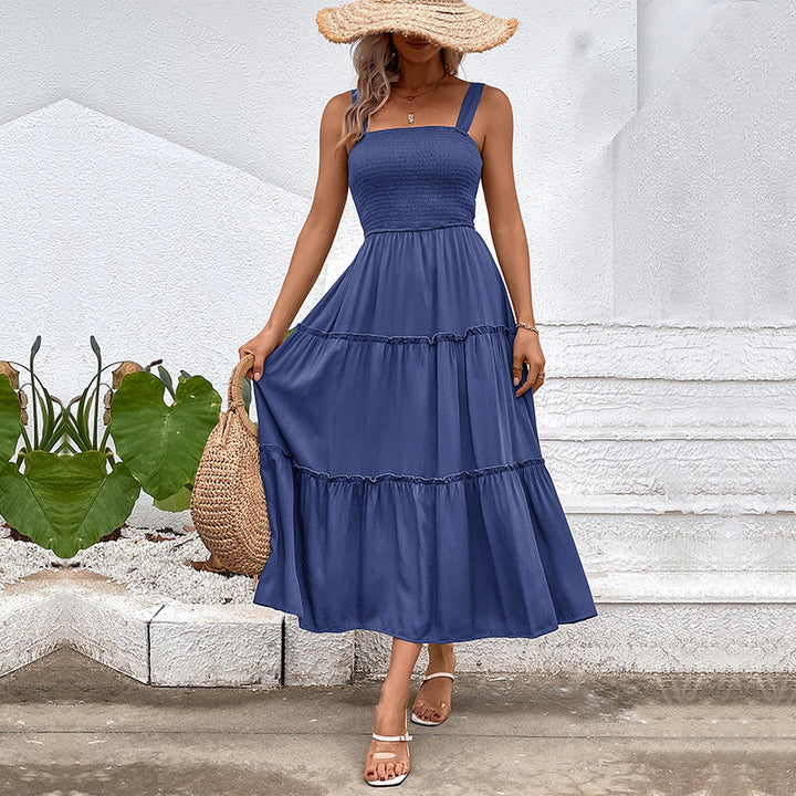 Women’s tiered dress with gathered top Lune London